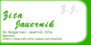 zita jauernik business card